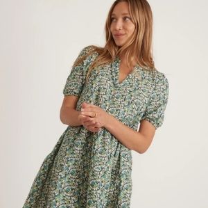 MARINE layer Jamie Short Sleeve Mini Dress in Boho Ditsy Print